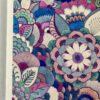 Japanese flower drawings in a fabulous blue and pink limited edition print by Keiko Yanagisawa. Available to order.