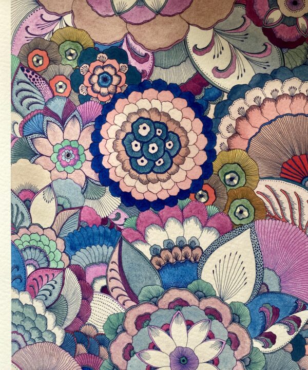 Floral art by Keiko Yanagisawa.
