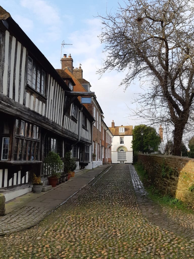 Cobbled streets in Rye.