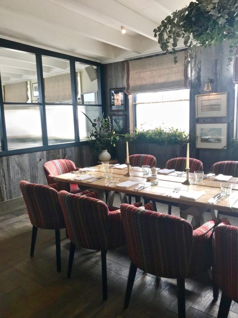 The Gallivant dining room at Camber Sands beach.