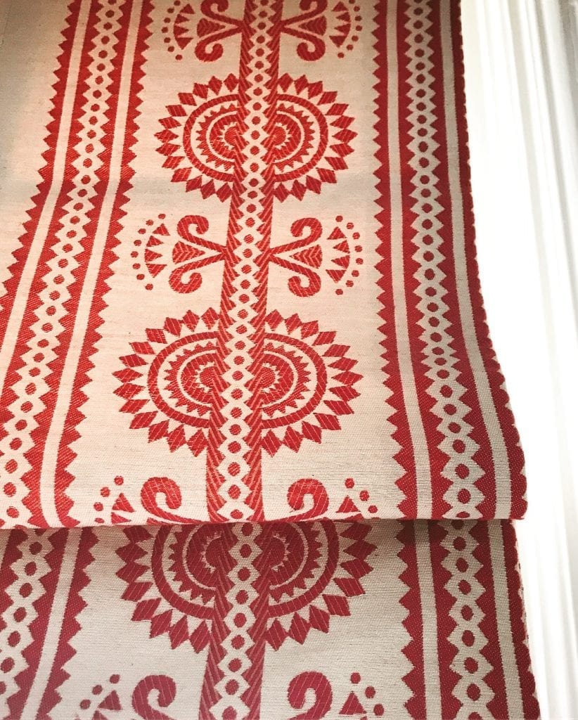 Hungarian embroidery inspired fabric by textile designer Julia Brendel.