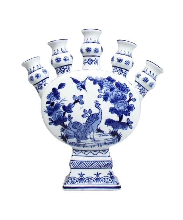 A Dutch Delft tulip vase by &Klevering and available through Designs By Origin.