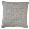 Grey, hand-print linen cushion in a Japanese-inspired design.