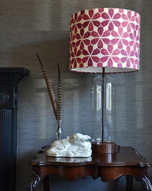 Cranberry red lampshade in 'Maroc', Telescope Style.