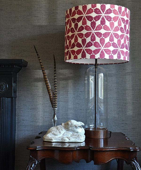 Cranberry red lampshade in 'Maroc', Telescope Style.