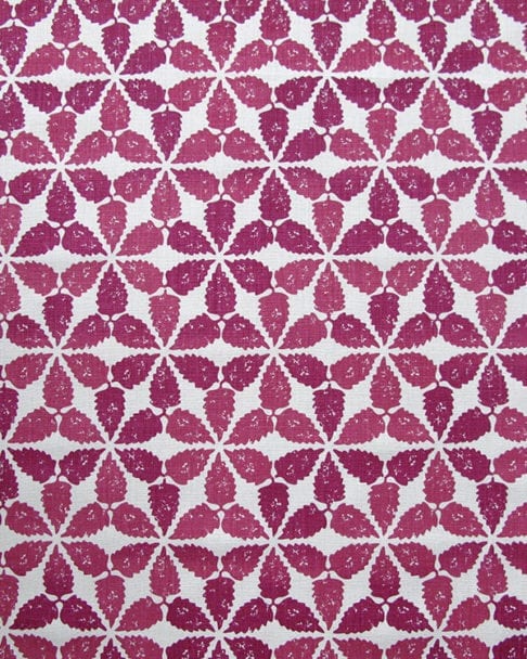 'Maroc' fabric in cranberry red, Telescope Style.