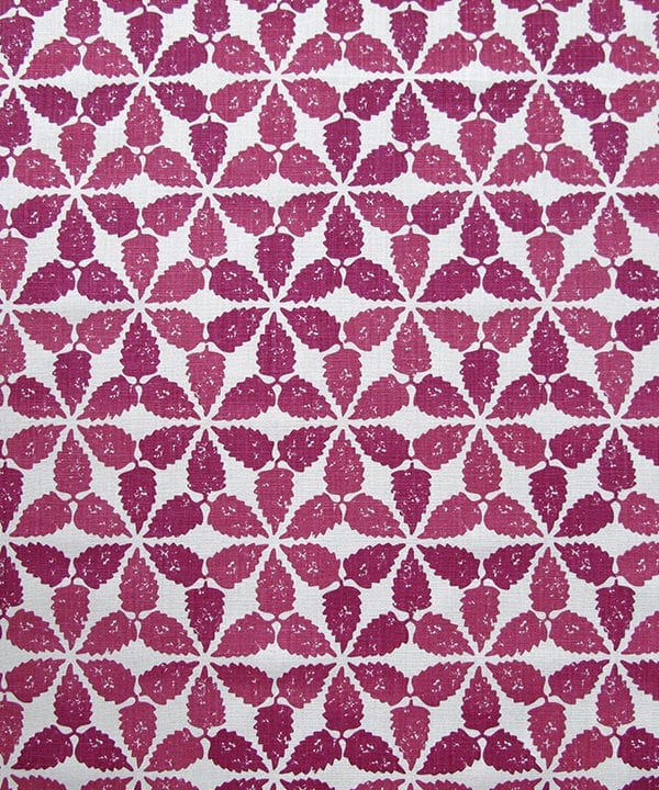 'Maroc' fabric in cranberry red, Telescope Style.