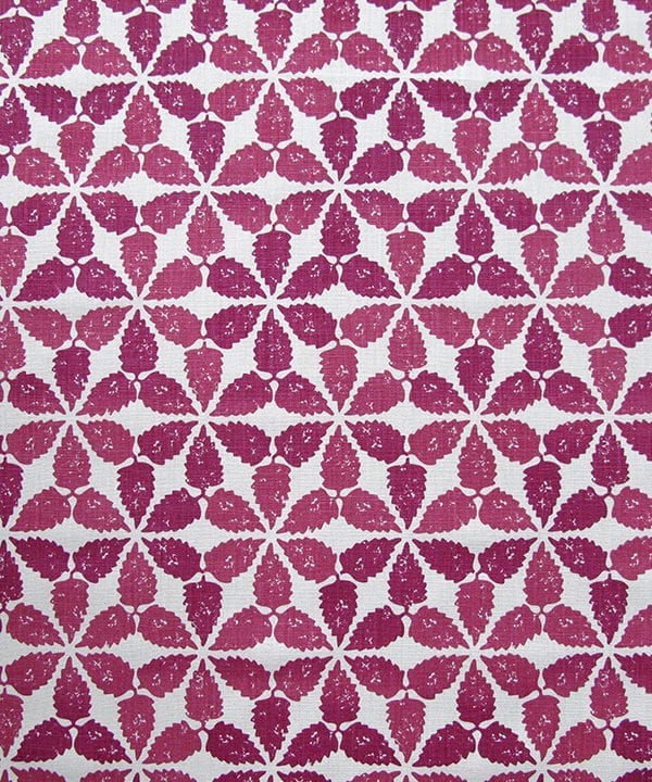 'Maroc' fabric in cranberry red, Telescope Style.