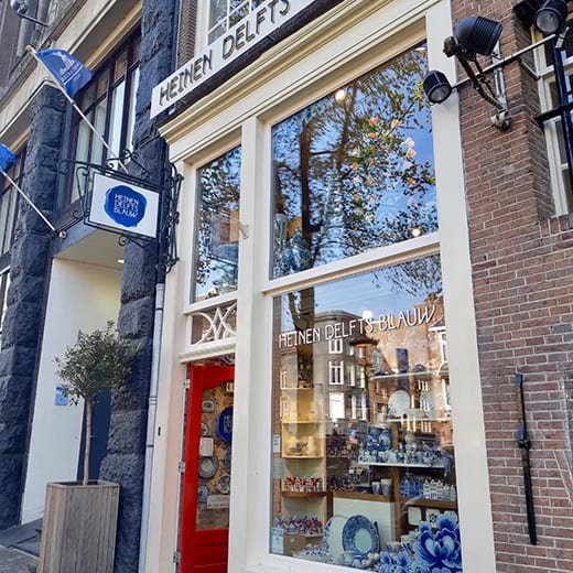 The Heinen Delfts Blauw shop in Amsterdam.