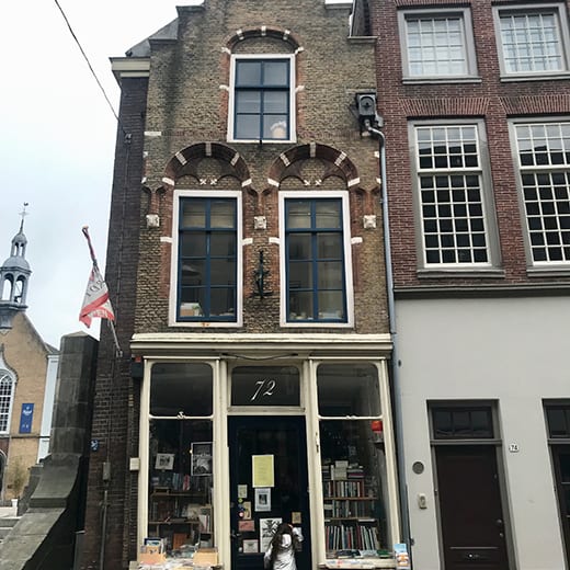 A wonky bookshop in Dordrecht, Holland.