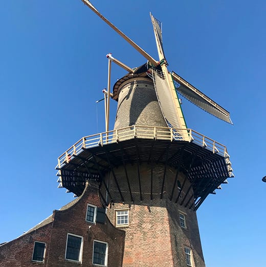 A windmill in the town of Delft, Telescope Style Holland in Springtime blog.