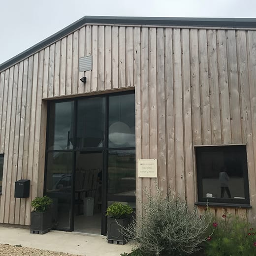 Entrance to the sustainably-built Rapture & Wright design studio and headquarters.