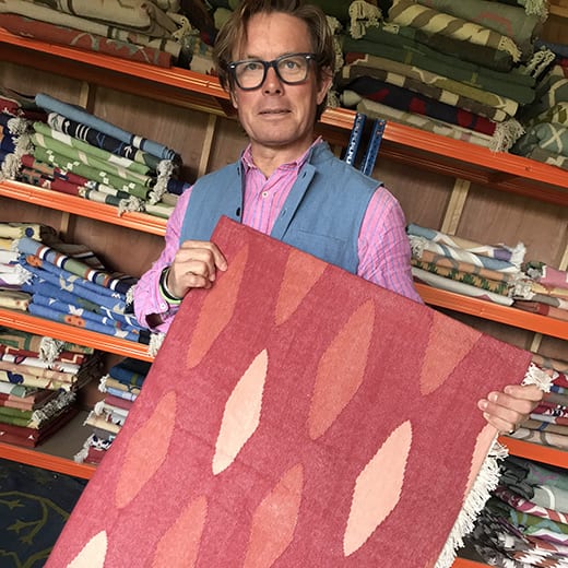 Michael Curtis Green from Indian rug design firm Mahout Lifestyle, pictured here, gives us the lowdown on dhurries.