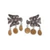 Gold and silver earrings handmade in Greece depicting the Greek eagle from Telescope Style.