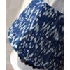 Zig-zag, indigo shade in gathered cotton.