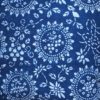 Vintage indigo Chinese flower circles cushion from Telescope Style.