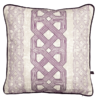 Purple lattice print African tribal cushion.