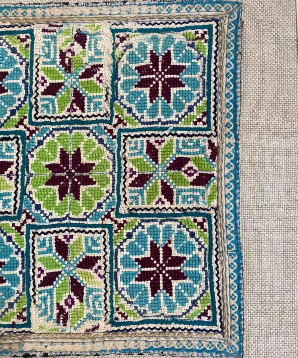 Close-up shot of vintage, Thai embroidery.