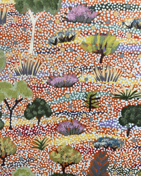 Pastel wallpaper detail translated from an original Aboriginal canvas painting.