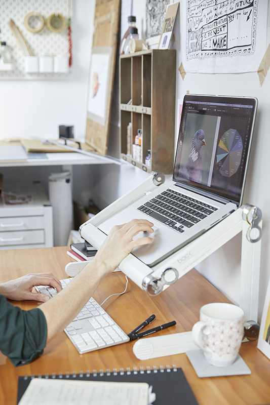 Digital artist, Talia Giles, at work in her studio.