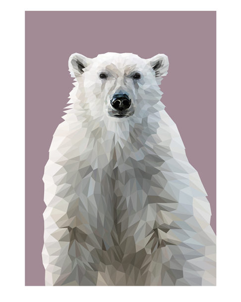 A Polar bear digital artwork by Talia Giles.