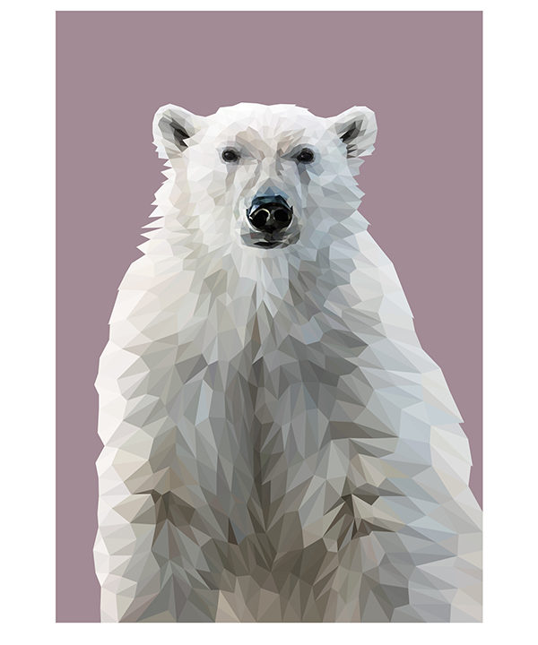 A Polar bear digital artwork by Talia Giles.