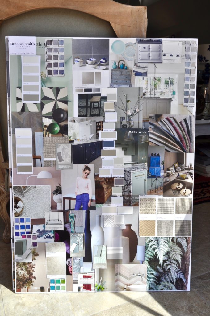 Create a modern, interior design moodboard as a lockdown decorating project.