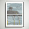 Wall art print of iconic, Victorian, seaside architecture. The Brighton bandstand is one of the finest examples of its kind in the UK today.