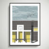 Print of Brockwell Lido in south London.