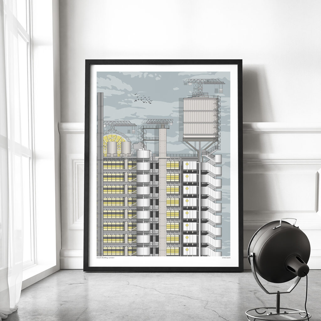 Print of the Lloyds building London - Designs By Origin