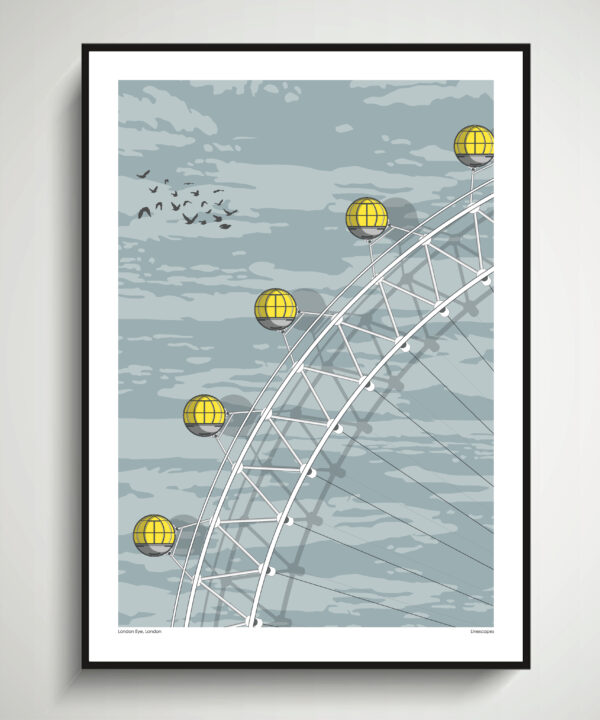 London art print of the London Eye.