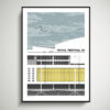 Print of the Royal Festival Hall on London's South Bank in a slender, black frame.