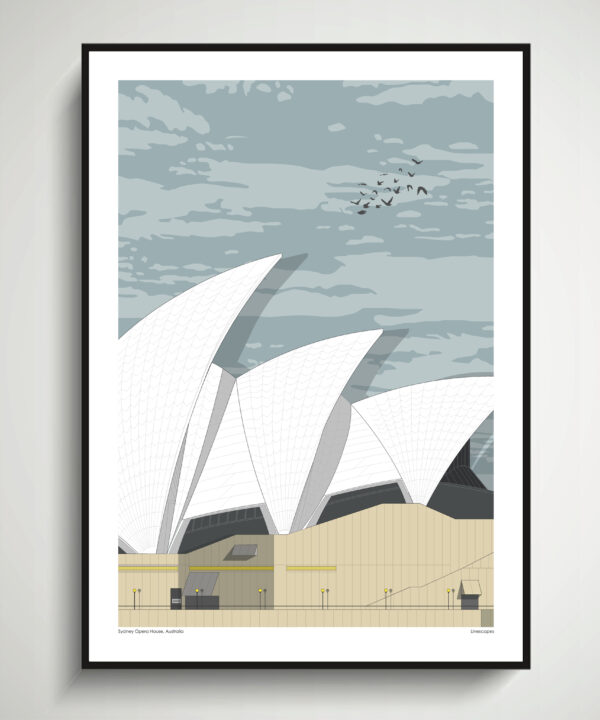 Sydney wall art print of Sydney Opera House.