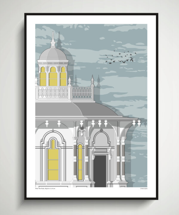 Brighton print of the seaside town's famous West Pier kiosk.