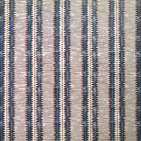 Indigo wallpapers hand-printed in England. A bold, zig-zag stripe inspired by West African design.