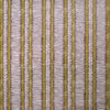 A West African-inspired, zig-zag stripe wallpaper in a straw yellow and aubergine colourway.