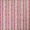 Pink and white, zig-zag striped, hand-printed linen from Rapture & Wright.