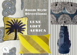 An African inspired interior room scheme idea by Telescope Style.