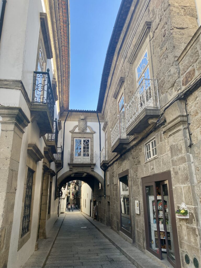 The historc quarter of Guimarães in northern Portugal.