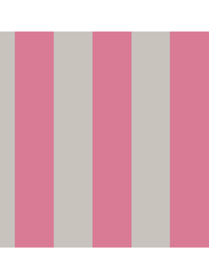 A wide striped bubblegum pink wallpaper by Cole & Son.