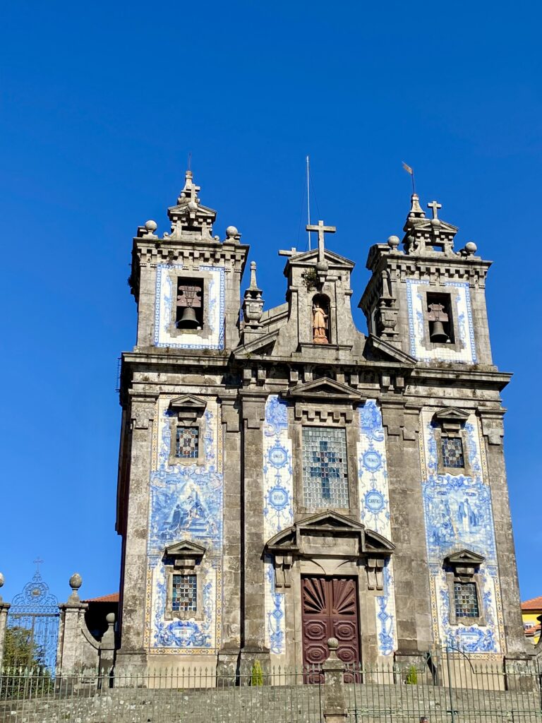 The Santa Ildefonso church, with its double bell towers, in Porto, Portugal.