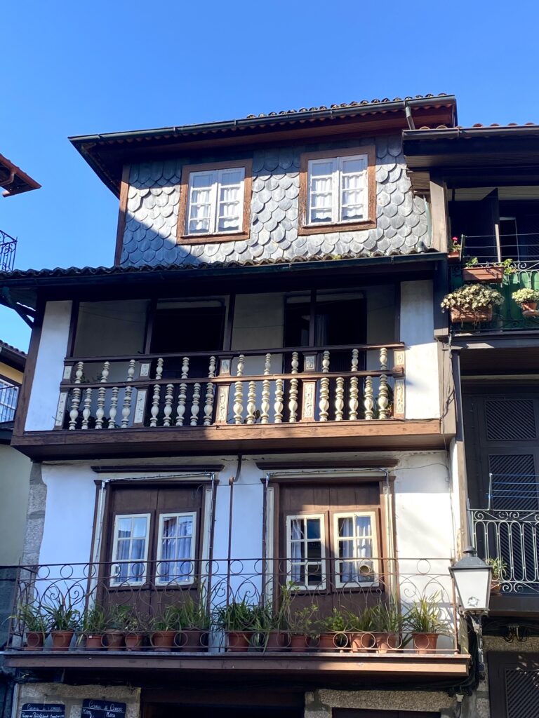 Residential houses around the squares and courtyards of Guimarães, northern Portugal.