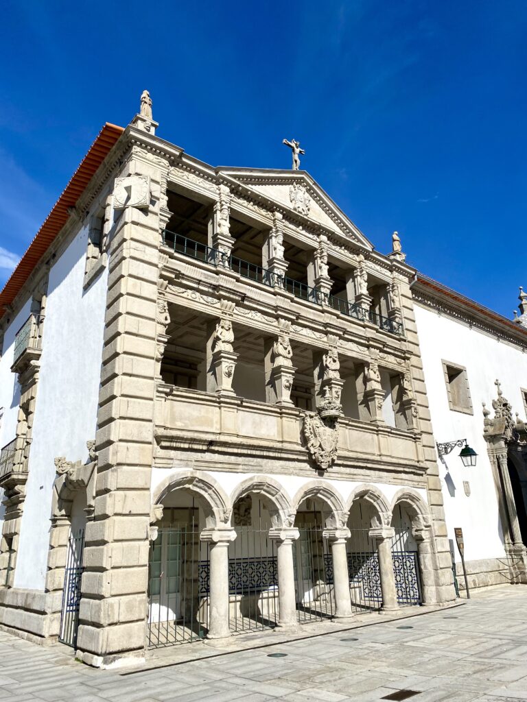 Historic stonemasonry in the town of Viana Do Costelo in northern Portugal.