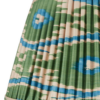 Green and blue silk Ikat lampshades.