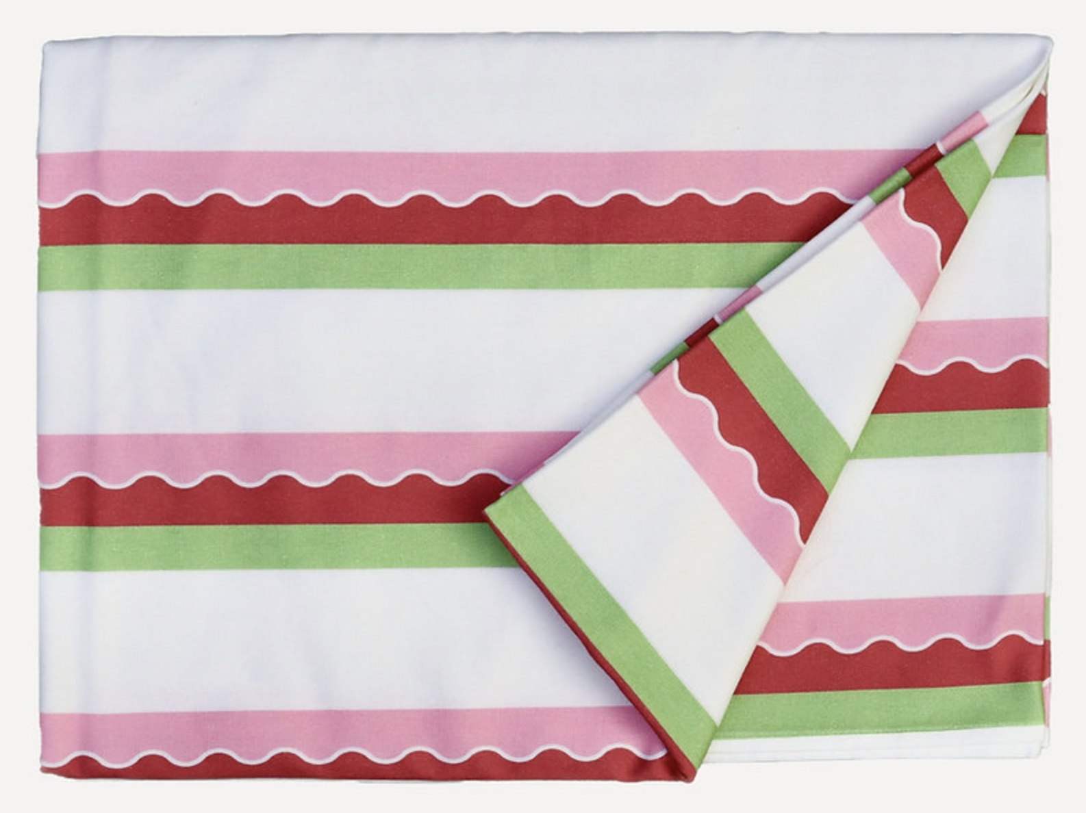 A wavy-striped tablecloth inspired by Kefalonia from Artemis Deco.