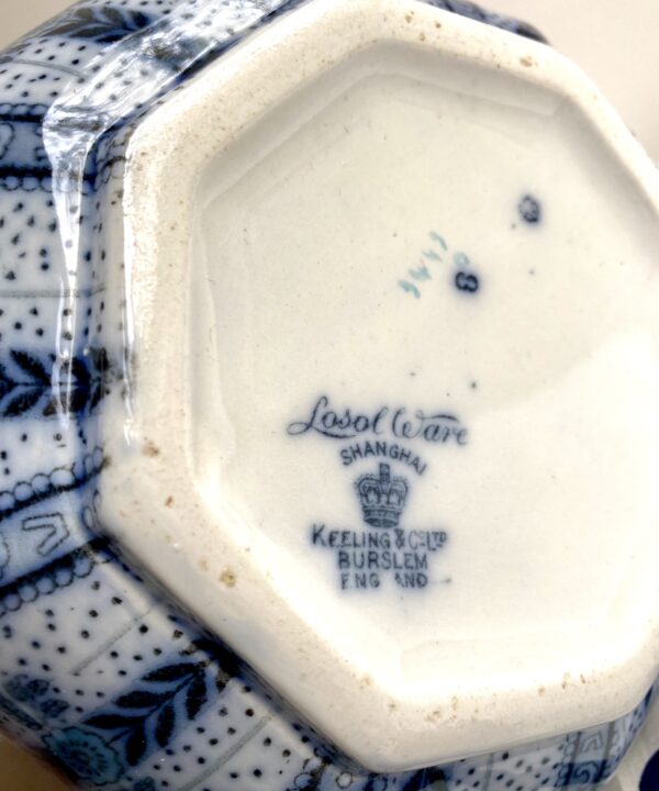 Vintage Losolware 'Shanghai' backstamp from the Burslem pottery in England.