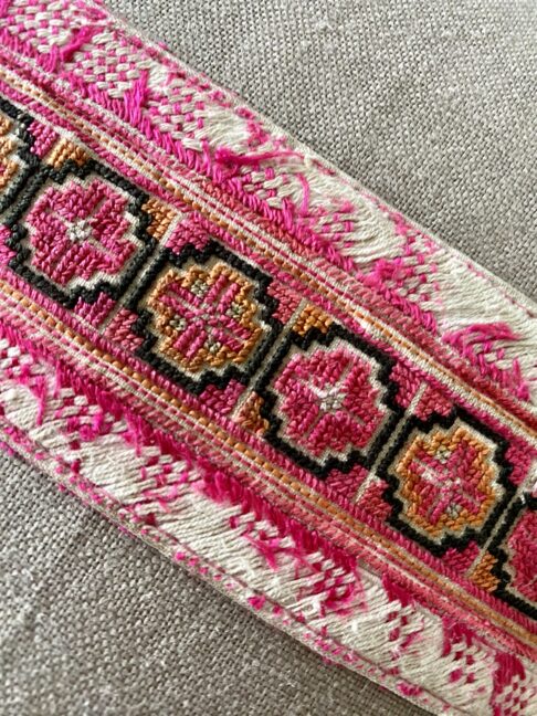 Detail of Thai vintage hand embroidery.