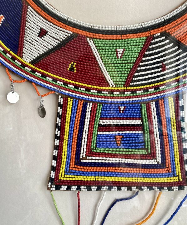 Boldly-colourful Maasai beadwork detail.