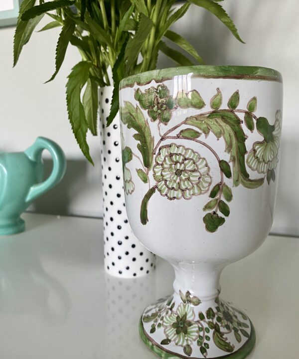 A pretty-floral-vase with hand-painted detail.