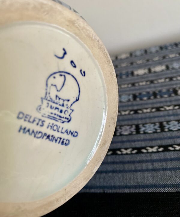 The back stamp on a vintage Dutch vase.